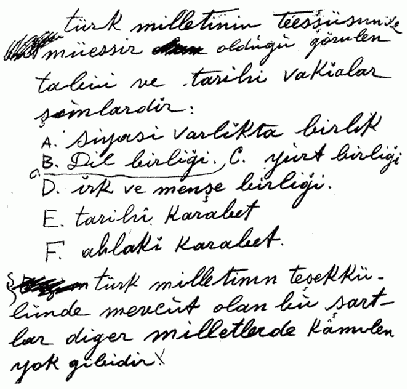 Atatürk'ün El Yazısından 10 Örnek 10