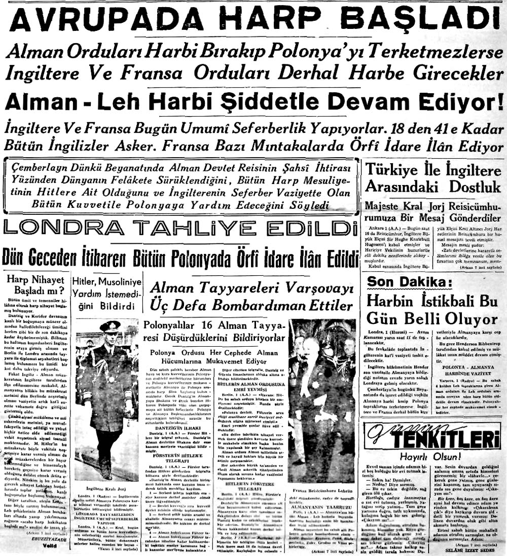 2.Dünya Savaşında Ülkemizdeki Gazete Manşetleri 2