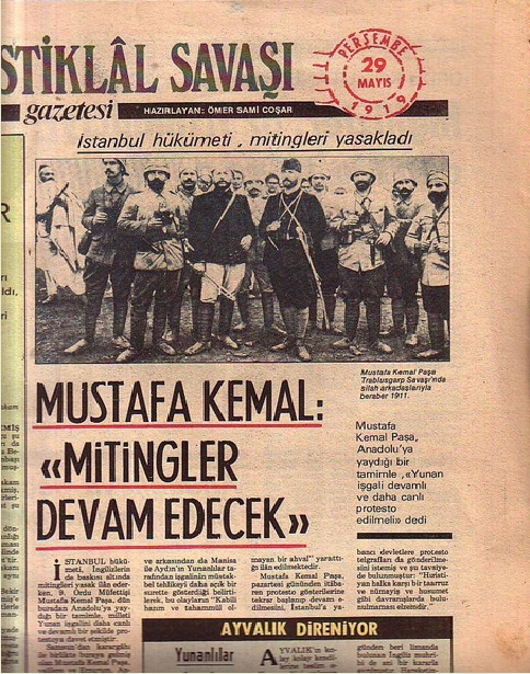 1919 Sultanahmet Mitinginden Görüntüler ve Gazete Manşetleri 11