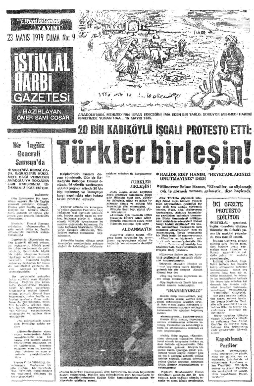 1919 Yılında Yayımlanan Gazetelerden Çarpıcı Manşetler 11