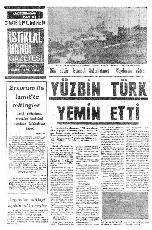 1919 Yılında Yayımlanan Gazetelerden Çarpıcı Manşetler 13