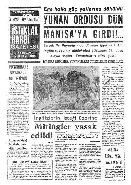 1919 Yılında Yayımlanan Gazetelerden Çarpıcı Manşetler 14