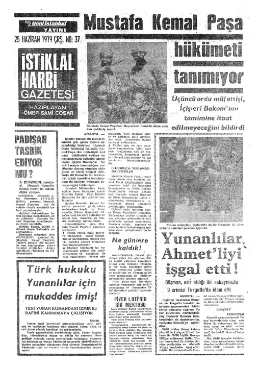 1919 Yılında Yayımlanan Gazetelerden Çarpıcı Manşetler 27