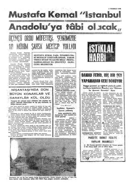 1919 Yılında Yayımlanan Gazetelerden Çarpıcı Manşetler 33