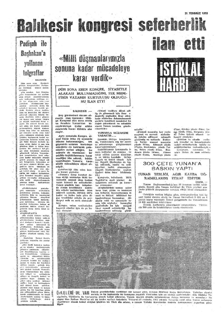 1919-1942 Yılları Arasında Yayımlanan Gazete Manşetleri galerisi resim 1