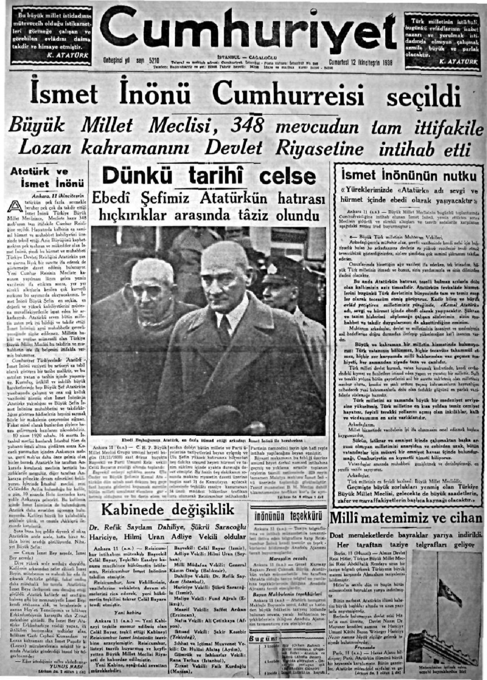 1919-1942 Yılları Arasında Yayımlanan Gazete Manşetleri 25