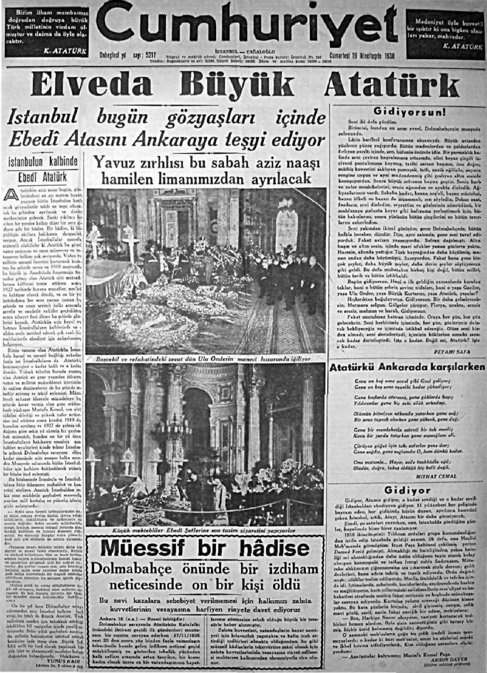 1919-1942 Yılları Arasında Yayımlanan Gazete Manşetleri 26
