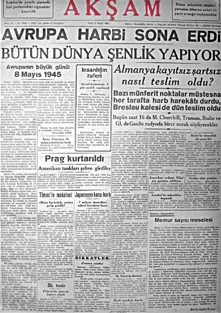 1943-1950 Yılları Arası Gazete Manşetleri 10