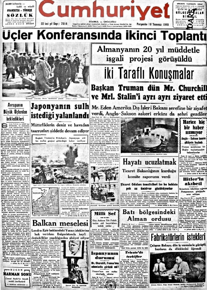 1943-1950 Yılları Arası Gazete Manşetleri 12