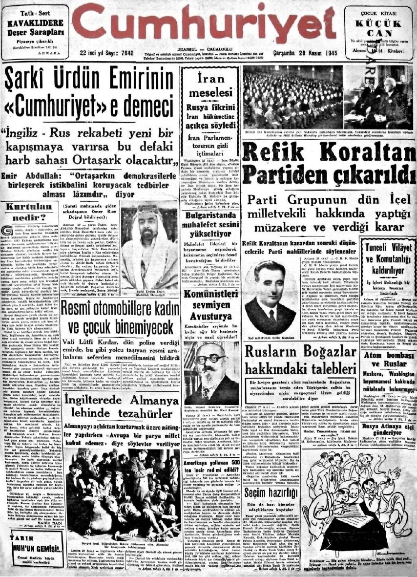 1943-1950 Yılları Arası Gazete Manşetleri 19