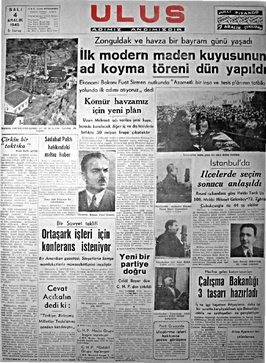 1943-1950 Yılları Arası Gazete Manşetleri 20