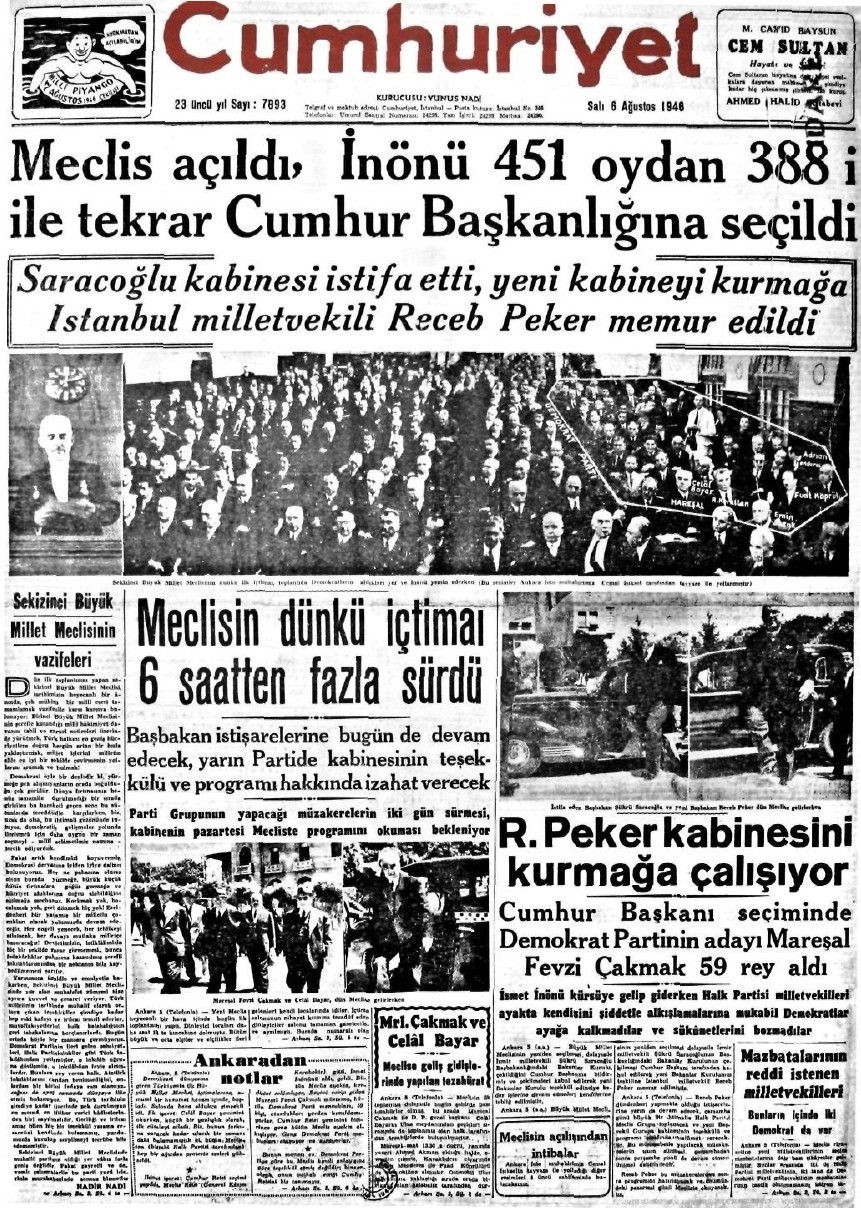 1943-1950 Yılları Arası Gazete Manşetleri 25