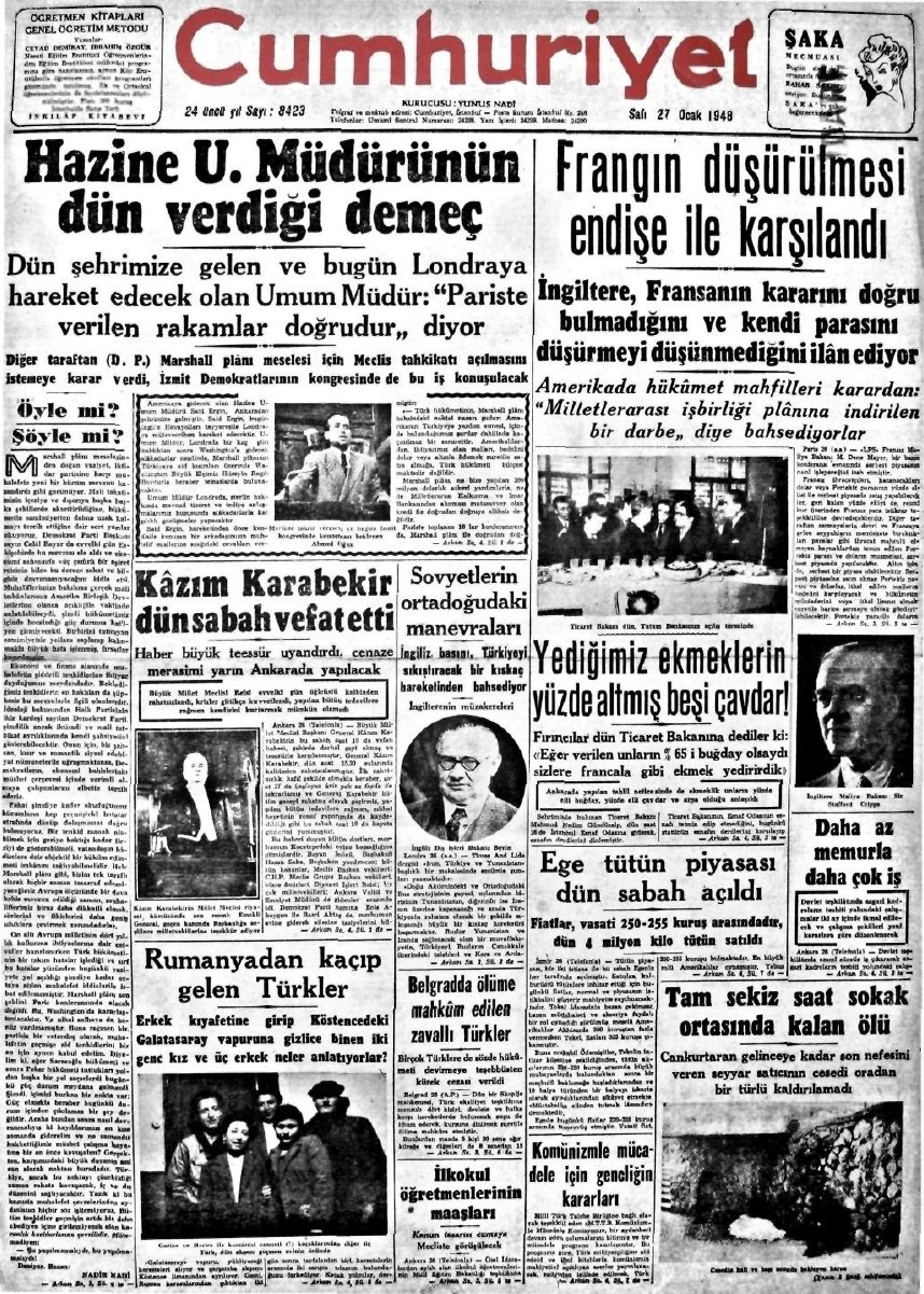 1943-1950 Yılları Arası Gazete Manşetleri 31