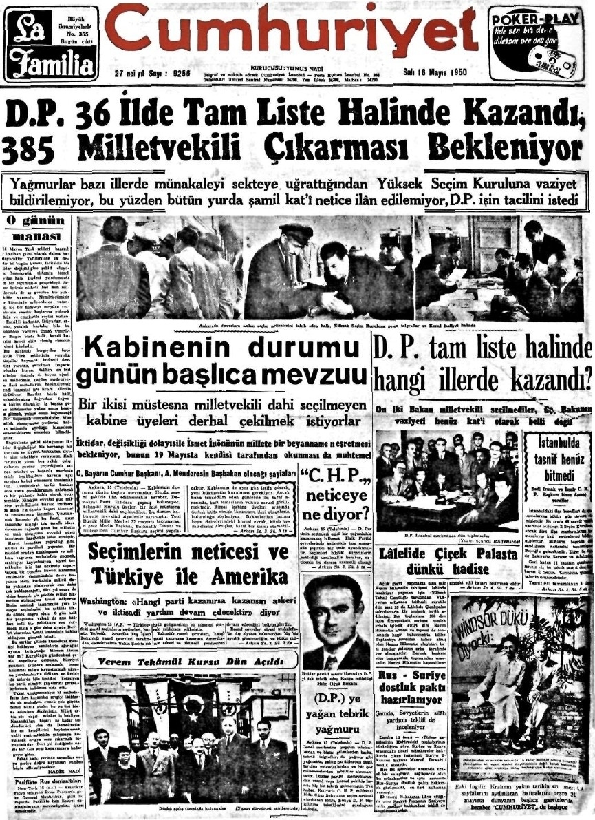 1943-1950 Yılları Arası Gazete Manşetleri 36