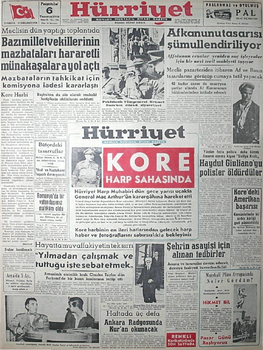 1943-1950 Yılları Arası Gazete Manşetleri 40