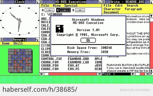 Geçmişten Günümüze Windows 1