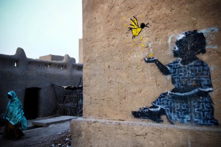 Kim Olduğu Bilinmeyen Banksy'den Çarpıcı Duvar Çizimleri 16