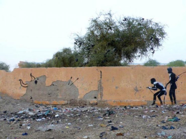 Kim Olduğu Bilinmeyen Banksy'den Çarpıcı Duvar Çizimleri 19