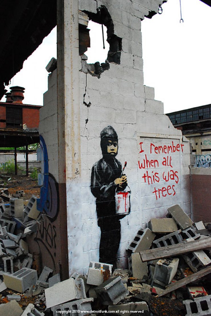 Kim Olduğu Bilinmeyen Banksy'den Çarpıcı Duvar Çizimleri 22