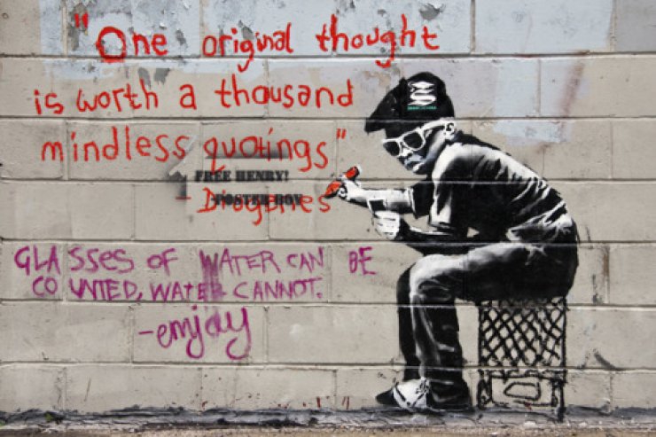Kim Olduğu Bilinmeyen Banksy'den Çarpıcı Duvar Çizimleri 25