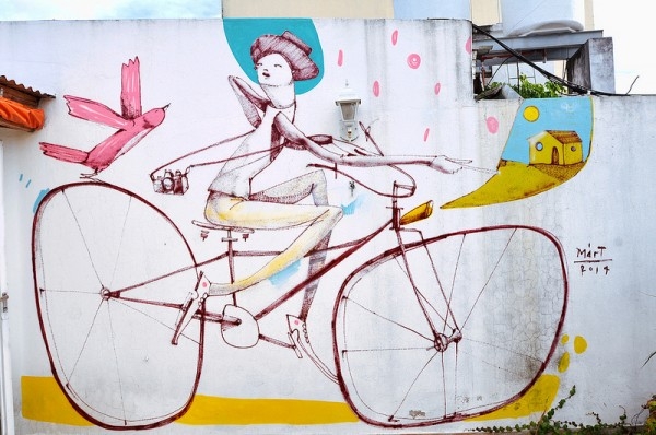 Duvarları Renklendiren Bisiklet Grafitileri galerisi resim 1