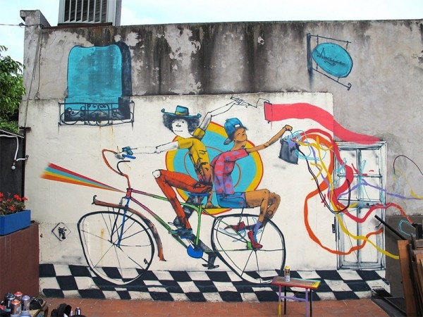 Duvarları Renklendiren Bisiklet Grafitileri 5