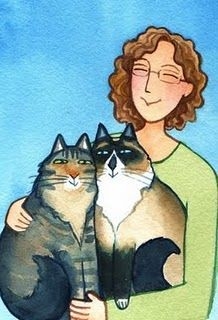 Kedili Kadınların Hayatlarını Aktaran Minimal Çizimler 4