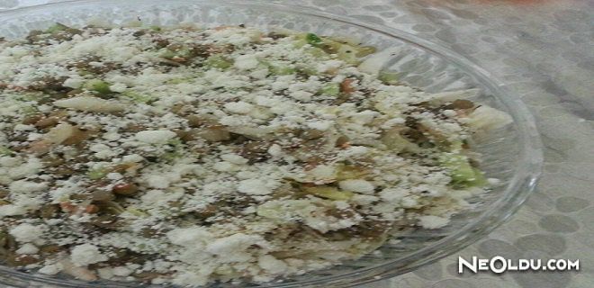 Çökelekli Yeşil Mercimek Salatası Tarifi