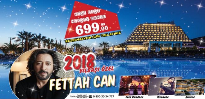2018 Yılbaşı Programı Palm Wings Ephesus Resort Fettah Can Konseri