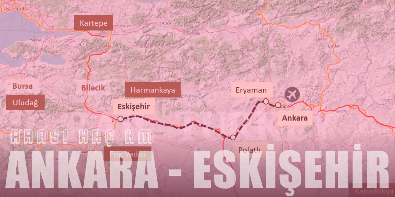 Ankara Eskişehir Arası Kaç Saat ve Kaç Km? | Yol Tarifi