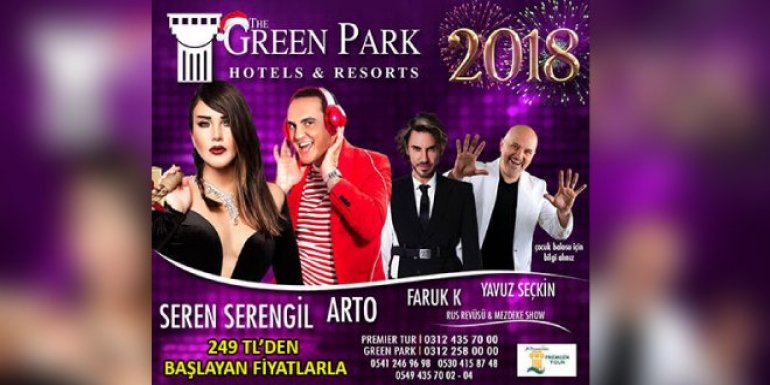 2018 Yılbaşı Programı Green Park Hotel Ankara Seren Serengil ve Arto Konseri