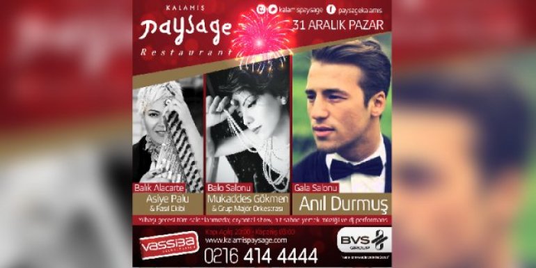2018 Yılbaşı Programı İstanbul Kalamış Paysage Restaurant Anıl Durmuş Konseri
