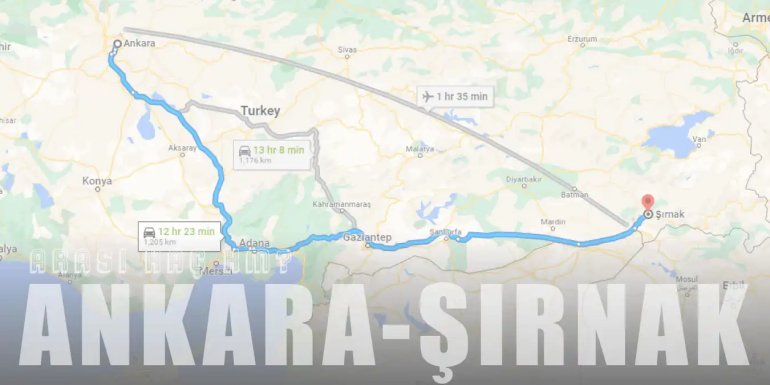 Ankara Şırnak Arası Kaç Km ve Kaç Saat? | Yol Tarifi