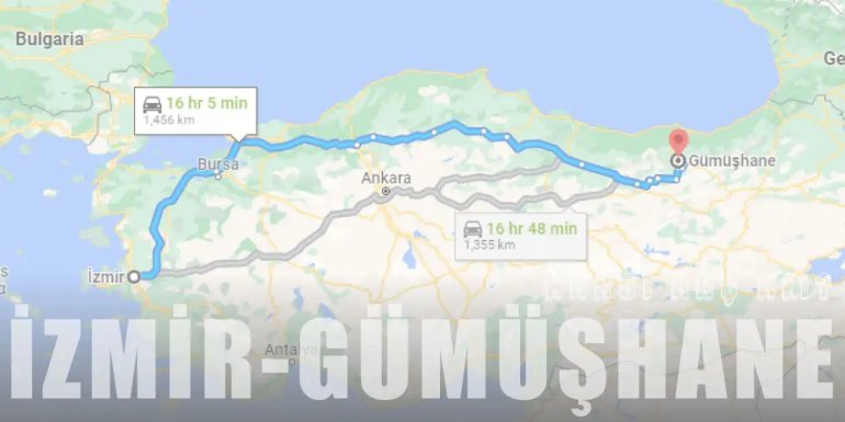 İzmir Gümüşhane Arası Kaç Km ve Kaç Saat? | Yol Tarifi