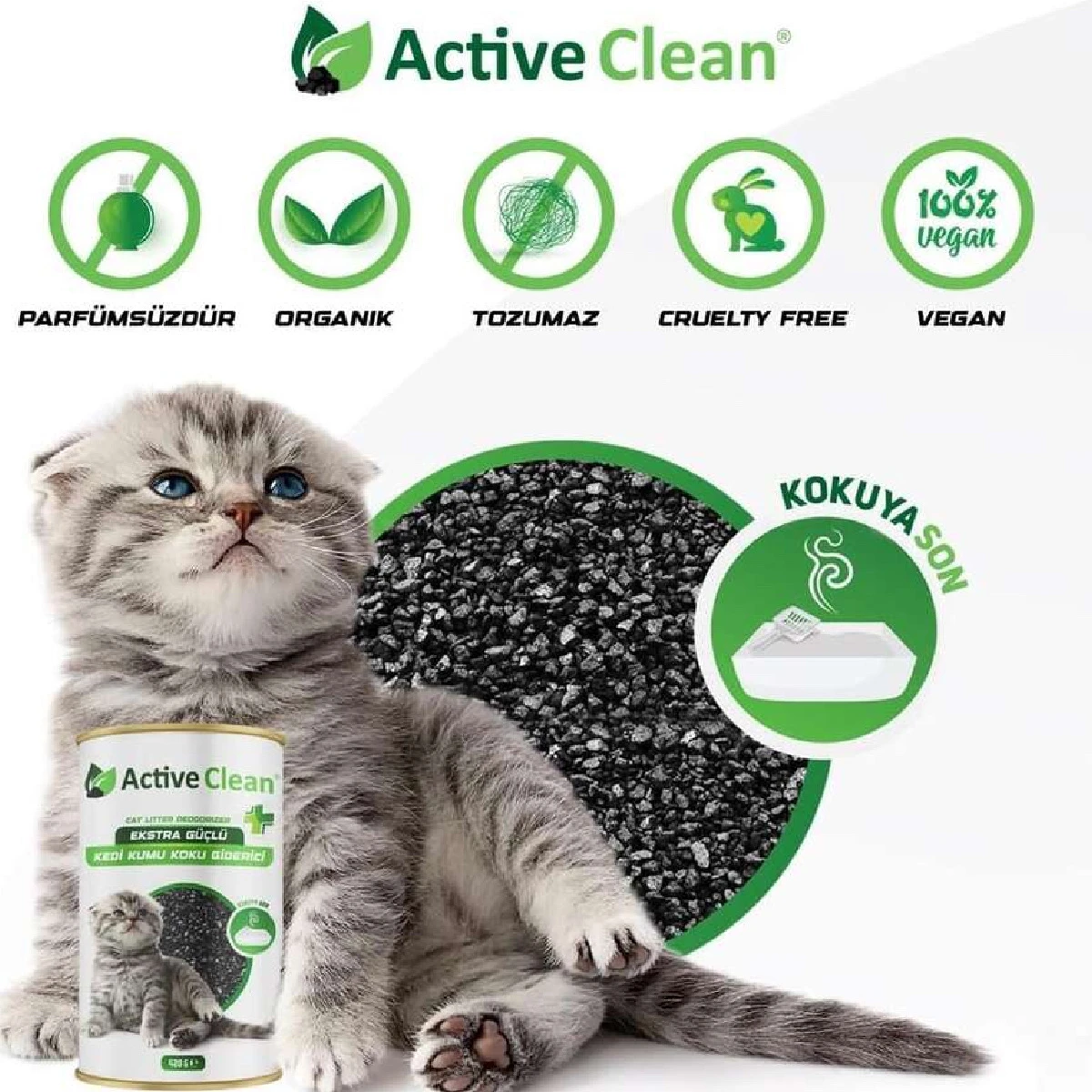 En İyi Kedi Kumu Koku Giderici Ürünler Active Clean Plus Kedi Kumu Koku Giderici